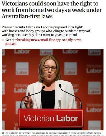 澳洲维多利亚州推出新规：每周至少2天居家办公成法定权利！