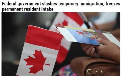 重磅！加拿大移民政策大调整，留学生签证直接减半，临时居民数量遭大幅削减