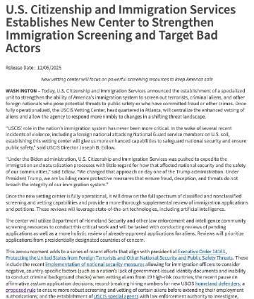 美国移民审查大变革!AI技术全面介入,绿卡签证申请者必看新规